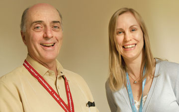 Dr. Emmett Francoeur, director of The Children's Child Development Program, and Jodi Paterson