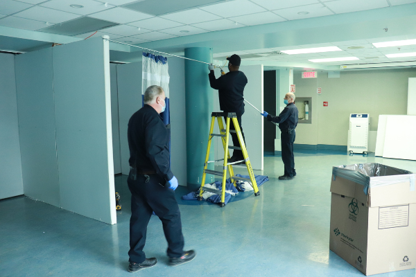 Facilities management team at Lachine Hospital