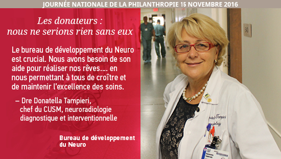 Docteure Donatella Tampieri, chef du CUSM, neuroradiologie diagnostique et interventionnelle