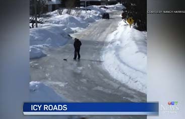 Les Canadiens soignent des blessures alors que les villes se débattent sur des trottoirs glacés