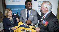 Mercredi, P.K. Subban a accepté un hommage du gouverneur général à Montréal